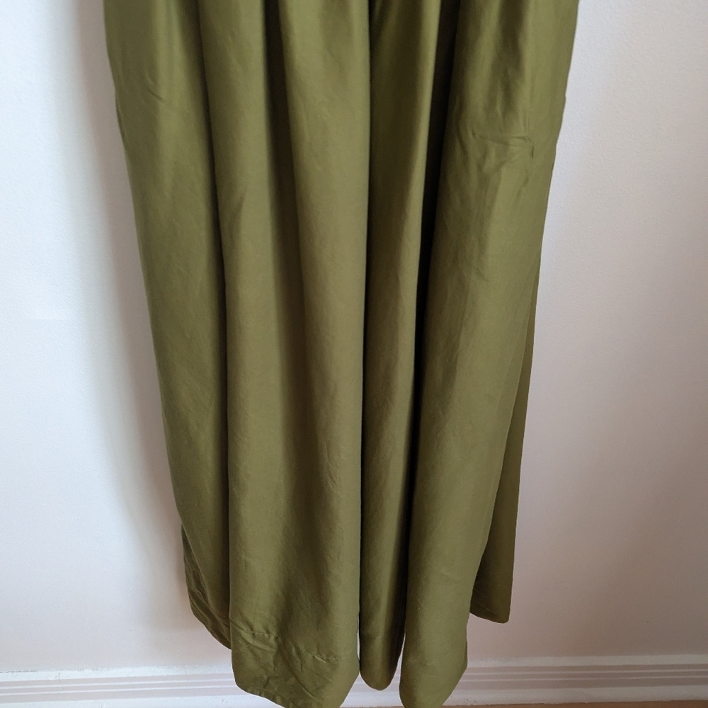 REFORMATION Green Organic Cotton Mininalist Feminine Maxi Dress Size Small - Picture 3 of 12